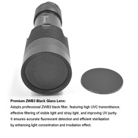 Lampe torche UVB C8.2 310nm 200mW haute puissance avec filtre ZWB3, 1 LED 5W, torche UV moyenne portée pour la détection professionnelle des minéraux (305-310nm)