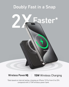 Anker 15W MagGo LED Display Portable Power Bank Qi2 Certified Ultra Fast <b>Charging</b> 10000mAh Battery Pack With Foldable Stand A165 - Product Image 6