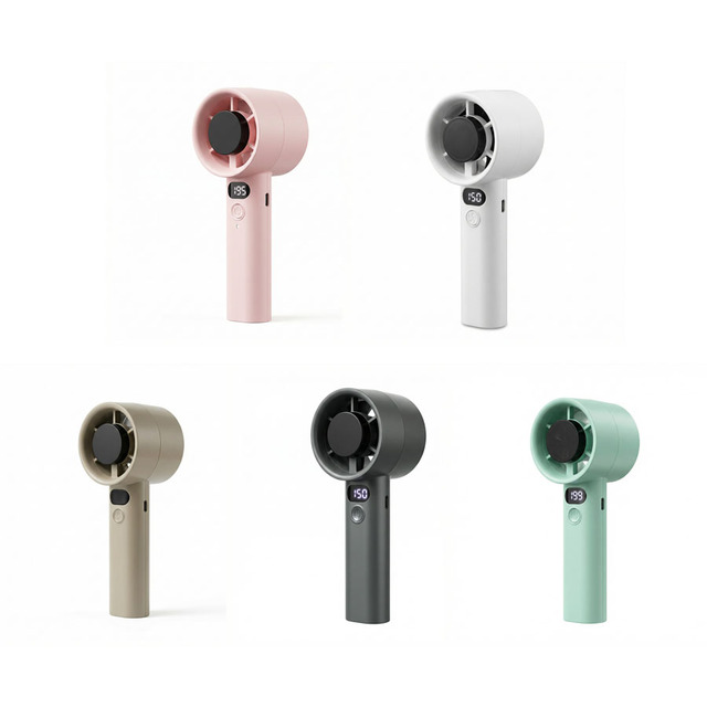 New Fashion Design 199 Gear Adjustment Luxurious USB Battery Power Small Turbo Handheld Fan with LED Display