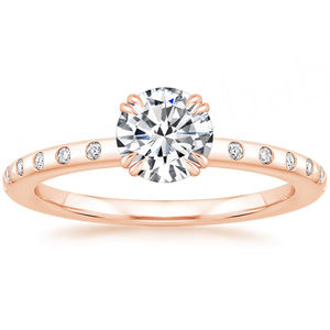 Rose Gold Plated Ring Classical Simple <b>Moissanite</b> Ring Engagement Real <b>Moissanite</b> <b>Jewelry</b> in 925 Sterling Silver - Product Image 1