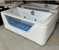 Baignoire autoportante intelligente de luxe pour hôtel et gîte, 1 personne, multifonctionnelle, avec cascade, surf aquatique, chauffée et bulles d'ambiance