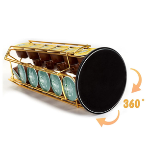 Support pour capsules de café en gros Factyory, compatible <span class=keywords><strong>Tassimo</strong></span>, Nespresso, Dolce Gusto, chromé, 24 emplacements - Product Image 4
