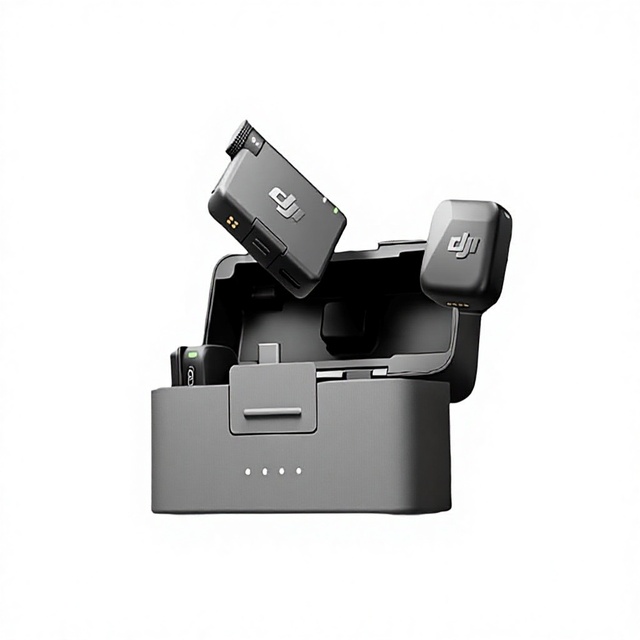 Mic Mini Wireless Noise-Canceling Lavalier Microphone Bluetooth 5.3 Built-in Battery for Live Streaming Mobile Audio Recording