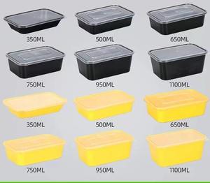 Recipientes de Plástico PP de Grado Alimenticio para Preparación de Comidas, Reutilizables, con Compartimentos, Negros, para el Hogar y la Cocina, al por Mayor - Product Image 3