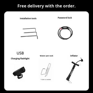 دراجة طريق من سبائك الألومنيوم مع تعليق أمامي وفرامل قرصية مزدوجة - سرعات متغيرة للرجال والنساء والبالغين - Product Image 4