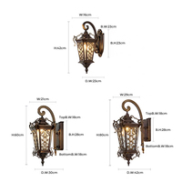Lanterne murale LED en aluminium de style européen classique, étanche IP65, pour projets de villas et jardins – Vente en gros usine