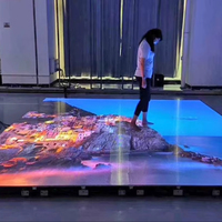 Écran interactif LED au sol, étanche IP66, affichage numérique publicitaire intérieur/extérieur, haute luminosité P3, centre commercial