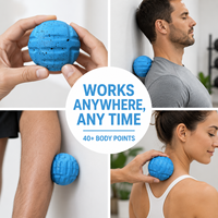 Balle de massage en PU en forme d'arachide pour le sport et le yoga, avec logo personnalisé, pour un massage profond des muscles