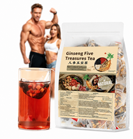 Thé aux cinq trésors au ginseng 5g*20 sachets de thé, Maca, Baies de Goji, Mûre, Dattes rouges, Thé aux herbes