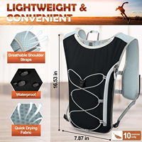 Gilet d'hydratation pour la course à pied avec gourde souple de 500 ml, poche étanche pour téléphone, sangles réglables anti-choc
