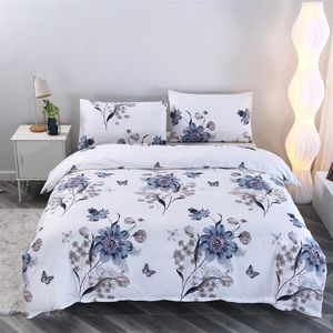 Sábana de cama personalizada, funda de edredón, colcha ajustada, juego de cama, funda de edredón de microfibra con flores botánicas - Product Image 2