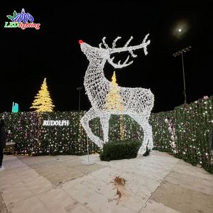 Moëce/ROHS — lampe led 3d en forme de <span class=keywords><strong>cerf</strong></span>, motif luminaire décoratif d'extérieur, idéal pour noël - Product Image 2