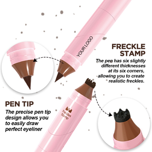 Crayon Eyeliner Liquide Double Pointe Végétalien Marque Blanche, Maquillage en Gros, 2-en-1 Imperméable, Effet Taches de Rousseur - Product Image 4
