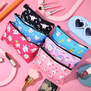 Bolsa de maquillaje de dientes personalizada de poliéster con bolsa de cremallera, bonita bolsa de cosméticos para enfermera, regalo de <span class=keywords><strong>dentista</strong></span> Dental para mujer - Product Image 3