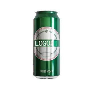 Wholesale Aluminum Cans 500ml Beer Can Production Logo Color Custom Aluminum Beverage Beer Can
