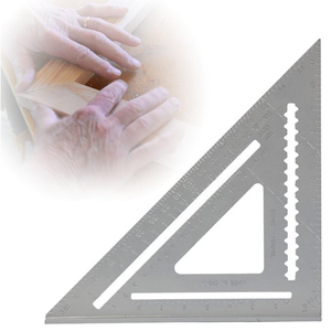 Outils de travail du bois de précision règle 7/12 ''en alliage d'aluminium Angle carré Triangle règle <span class=keywords><strong>toiture</strong></span> charpentier outil de travail du bois règle - Product Image 3
