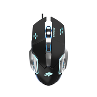 Souris de jeu la plus vendue T516 RGB 3200dpi filaire ergonomique optique 6 boutons programmables utilisation gaucher/droiter interface USB