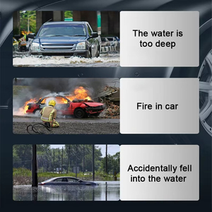 Martillo de Seguridad para Auto 2 en 1 con Logotipo Personalizado al por Mayor, Rompe Cristales de Emergencia, Corta Cinturones de Seguridad, Herramienta de Acero de Alta Dureza - Product Image 4