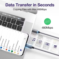 Kabel Data USB2.0 Tipe C ULT-unite 1m 2m 3m 60w Pengisian Cepat dengan Selubung PVC dan Anyaman untuk Samsung dan Huawei Original