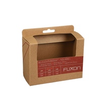 Boîte de papier cosmétique à fenêtre couleur de luxe de qualité supérieure imprimée sur mesure avec gaufrage et doublure en éponge de stratification mate