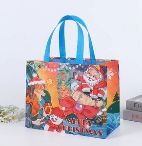Reusable Tote <b>Bags</b> with Handles, Christmas <b>Bags</b> for Gift Wrapping Shopping Xmas Party Supplies - Product Image 5