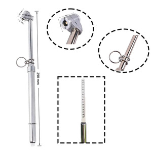 Manómetros de Presión de Neumáticos Portátiles de Doble Cabezal, Tipo Lápiz, de Acero Inoxidable, 10-120 PSI, Plateados, para Camiones, Autos y Autocaravanas - Product Image 6