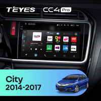 TEYES Autoradio CC4 PRO pour Honda City 2014 - 2017 CarPlay Android Auto 2DIN Autoradio multimédia stéréo
