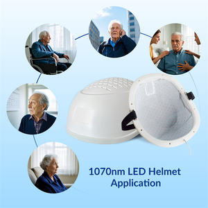 ZJZK helm infra merah 1070nm, helm terapi cahaya merah kesehatan otak untuk perawatan Stroke dan rehabilitasi neurologis - Product Image 5