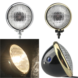 Phare Vintage de moto avec ampoule halogène, ampoule 4 ", personnalisé, pour Harley Bobber XS650 et <span class=keywords><strong>Cafe</strong></span> Racer, haute qualité, 1 pièce - Product Image 1