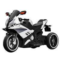 Moto électrique pour enfants avec éclairage et musique, tricycle multifonctionnel en plastique avec roues auxiliaires pour enfants, intérieur/extérieur