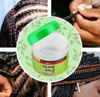 Huile d'olive Cire capillaire à forte tenue pour la brillance des cheveux Séchage rapide Produits coiffants Cire de soin des cheveux