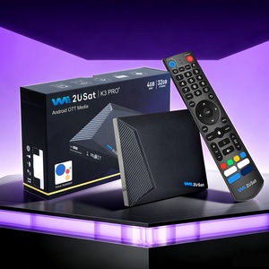Receptor de TV satelital digital inteligente We2usat K3 Pro+ Android 12.0 H265 con decodificador, 4GB de RAM, 32GB de ROM, reproductor multimedia en streaming. - Product Image 1