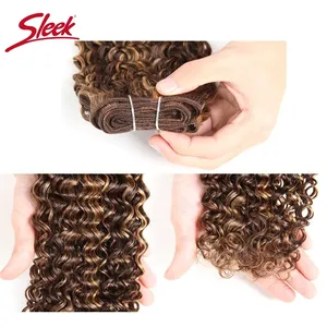Capelli Umani Remy Brasiliani con Doppia Trama a Macchina, Ricci Naturali <span class=keywords><strong>Dream</strong></span> Curl, Colori P4/27 P1B/30 T1B/30 1B/Rosso Rosa 99J, Permanenti per Tonalità Più Scure - Product Image 6