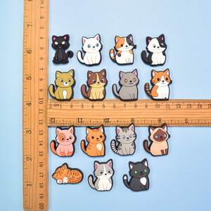 Nouveau Style Usine Stock En Gros Chaussures Charmes Mignon Chats Kitty Charmes PVC Caoutchouc Haute Qualité Boucle Décoration Chaussure Charmes - Product Image 4