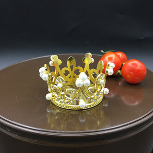 Decorazione <span class=keywords><strong>per</strong></span> Torta Dorata all'Ingrosso, Corona Rotonda Completa, <span class=keywords><strong>Accessori</strong></span> <span class=keywords><strong>per</strong></span> Torta <span class=keywords><strong>di</strong></span> <span class=keywords><strong>Compleanno</strong></span>, Tiara Reale con Strass <span class=keywords><strong>per</strong></span> Matrimoni - Product Image 6