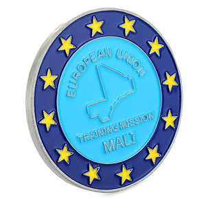 Factory Custom Metal Crafts Challenge Coin Silver Plated Enamel Coins for Festival and Event Gift