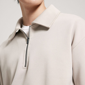 Polo felpa <span class=keywords><strong>con</strong></span> cerniera Pullover da uomo elegante maglione Versatile - Product Image 3