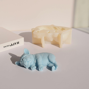 Molde <span class=keywords><strong>de</strong></span> Silicona 3D <span class=keywords><strong>de</strong></span> <span class=keywords><strong>Shar</strong></span> <span class=keywords><strong>Pei</strong></span> Durmiendo, Diseño Realista <span class=keywords><strong>de</strong></span> Perro Descansando para Velas, Yeso y Resina DIY - Product Image 4