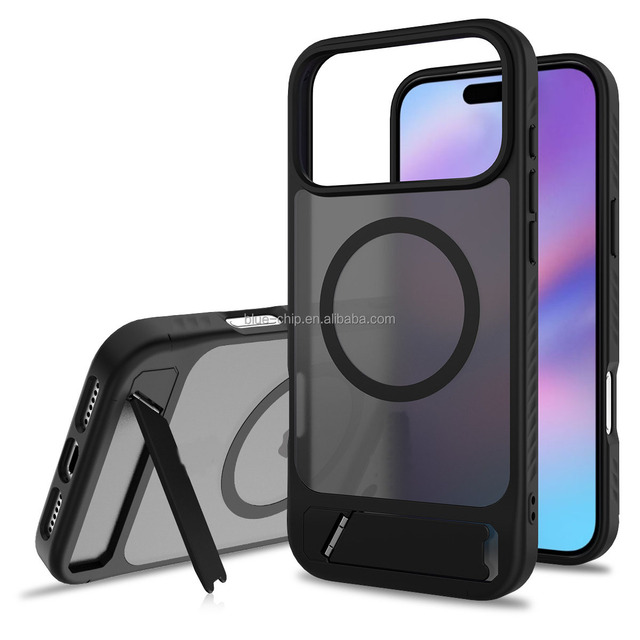 Shockproof Unbreakable Sublimation Girlish Matte Covers Phone Case With Kickstand Magnetic Design for Iphone 16 17 Pro Max