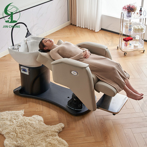 Jincheng Berber Dükkanı Güzellik Salonu Spa Ekipmanları Kuaför Koltuğu, Elektrikli Sırt Masajlı ve Lavabolu Şampuan Koltuğu - Product Image 2