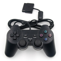 Contrôleur filaire coloré transparent pour PS2 Dual Joystick Gamepad Joypad clair coloré pour Ps2 Controller JoyStick