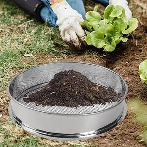 Tamis de jardin rond en acier inoxydable, tamis à terre, <span class=keywords><strong>sable</strong></span> <span class=keywords><strong>et</strong></span> roches, classeur de compost, tamis à mailles pour rempotage de jardin - Product Image 6