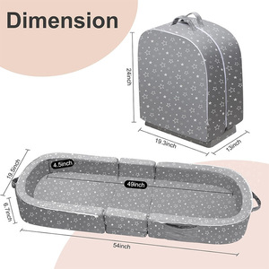 เปลเด็กอ่อนแบบพับได้ ที่นอนเด็กแบบพกพา ลายดาว สำหรับเด็กทารก ใช้สำหรับการเดินทาง - Product Image 4