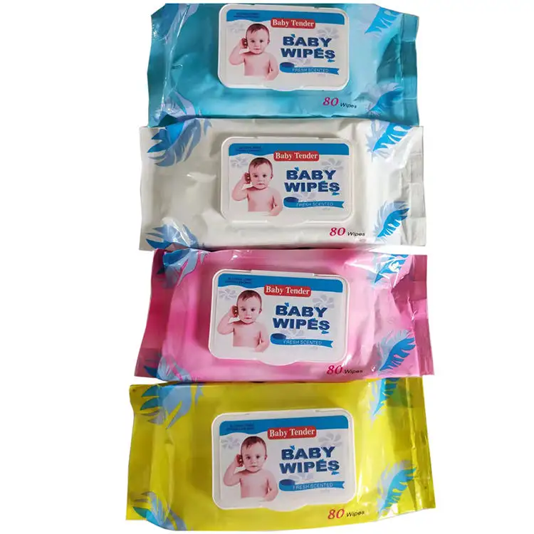 Unscented Diaper Wipes Non-Allergenic e formulado com ingredientes derivados da planta Baby Wipes