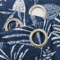 Rideaux de fenêtre imprimés à œillets en vente chaude pour le salon, draperies en tulle imprimées de feuilles, motif personnalisé