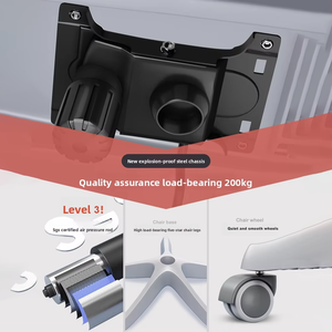 Chaise inclinable pivotante moderne à dossier haut Mobilier de bureau de qualité avec accoudoirs ergonomiques réglables Chaise de travail bon marché en tissu maillé - Product Image 5