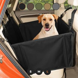 Reforza las 4 correas traseras para estabilizar la alfombrilla para mascotas en el coche, plegable, impermeable y resistente a los arañazos. - Product Image 1