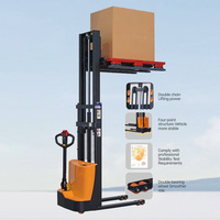Gerbeur électrique piéton 1,5 tonne à double plateau, haute efficacité, livraison rapide CDDS-15/20, longueur de fourche 1150 mm