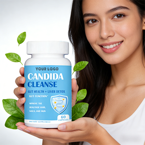 Suplemento de equilibrio de levaduras para mujeres adultas, cápsulas de mezcla herbal Candida <span class=keywords><strong>Cleanse</strong></span>, salud digestiva intestinal, grado alimenticio, 60 cápsulas por paquete - Product Image 1