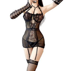 Conjunto de Lencería Sexy para Mujer, Medio Slip Transparente con Tiras, Uniforme de Demonio para Club, Ropa Interior para Mujer - Product Image 4